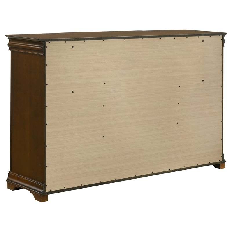 Coaster Garland 4-Piece Wood Queen Bedroom Set in Brown Cherry/Cream