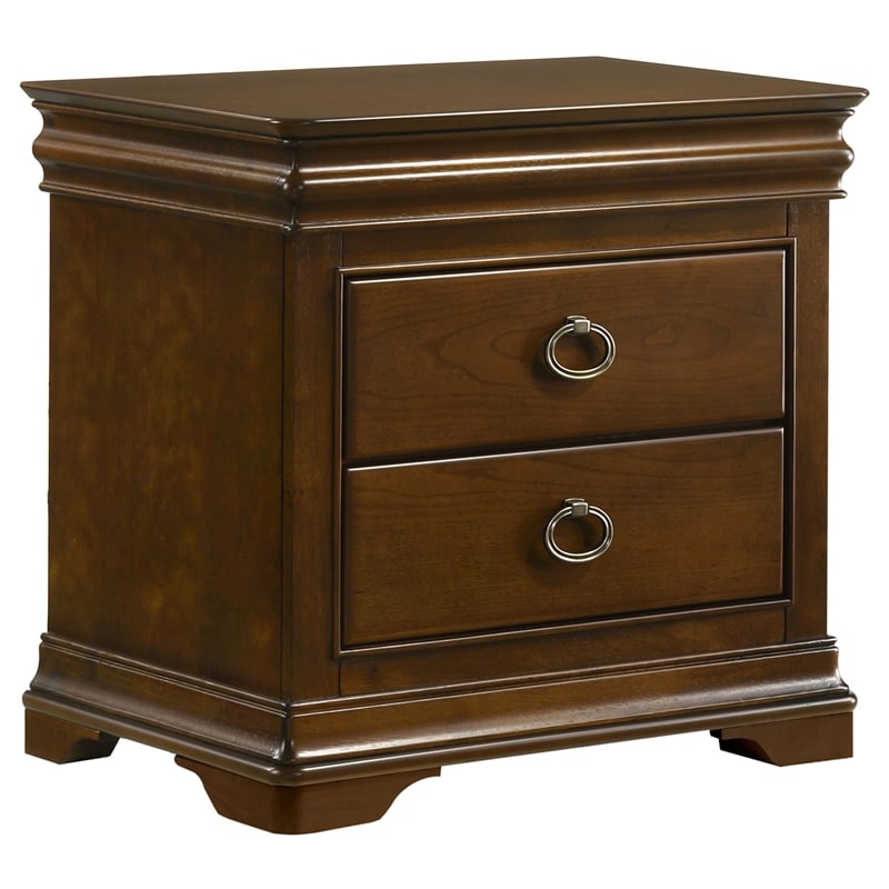 Coaster Garland 5-Piece Wood Queen Bedroom Set in Brown Cherry/Cream