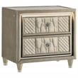 Coaster Lorient 5-Piece Velvet Queen Bedroom Set in Ivory/Camel Beige