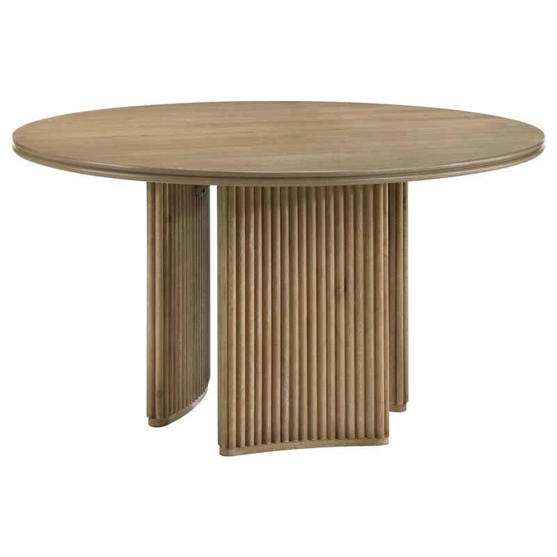 Coaster Adina 5-Piece Wood Dining Table Set in Distressed Light Brown/Barley