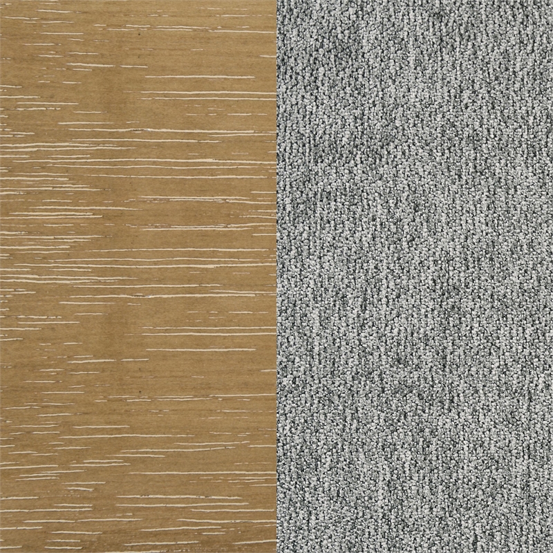 Coaster Croyden 7-Piece Wood & Fabric Dining Set in Weathered Natural Brown/Gray