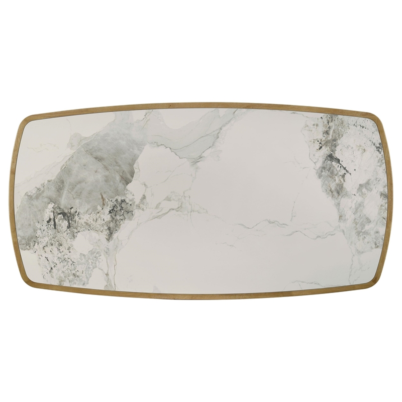 Coaster Croyden 7-Piece Wood & Fabric Dining Set in Weathered Natural Brown/Gray