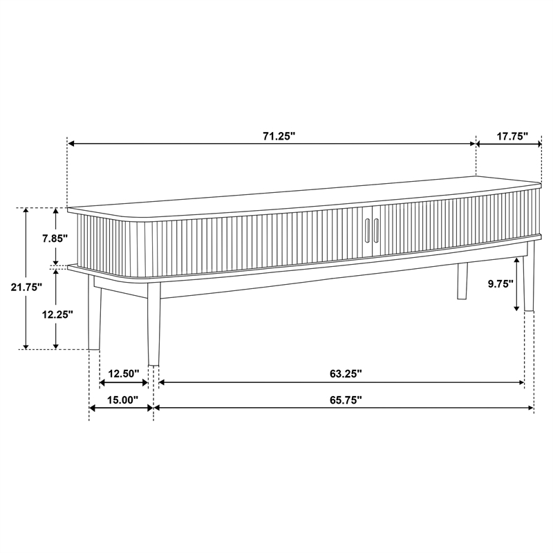 Coaster Croyden Wood TV Stand for TVs up to 77