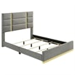 Coaster Ines 5-Piece Wood & Fabric Eastern King Bedroom Set in Gray/White