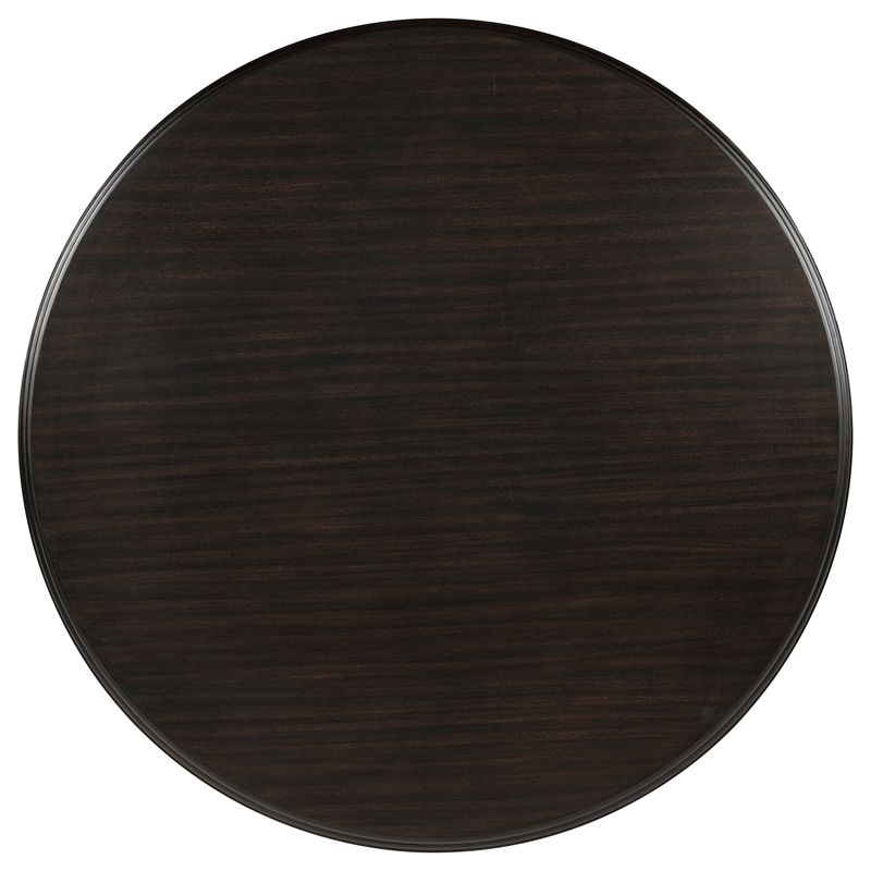 Coaster Twyla 5-Piece Round Wood Dining Room Table Set in Dark Cocoa Brown/Cream