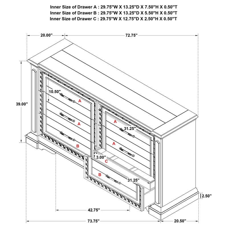 Coaster McKinney 4-Piece Wood California King Bedroom Set in Vintage White