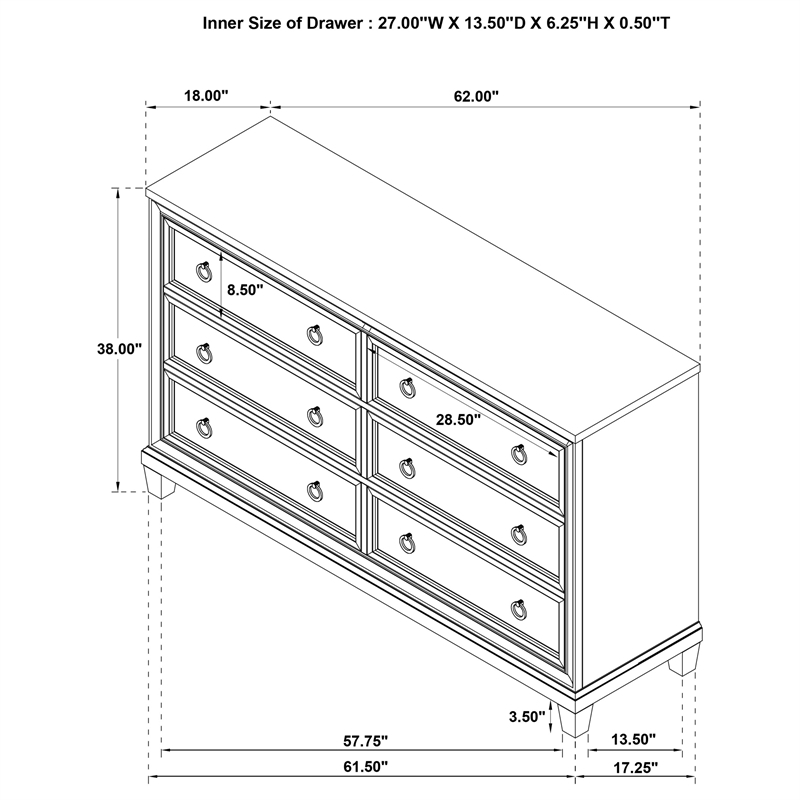 Coaster Pembroke 5-Piece Wood California King Bedroom Set in Washed Oak Brown