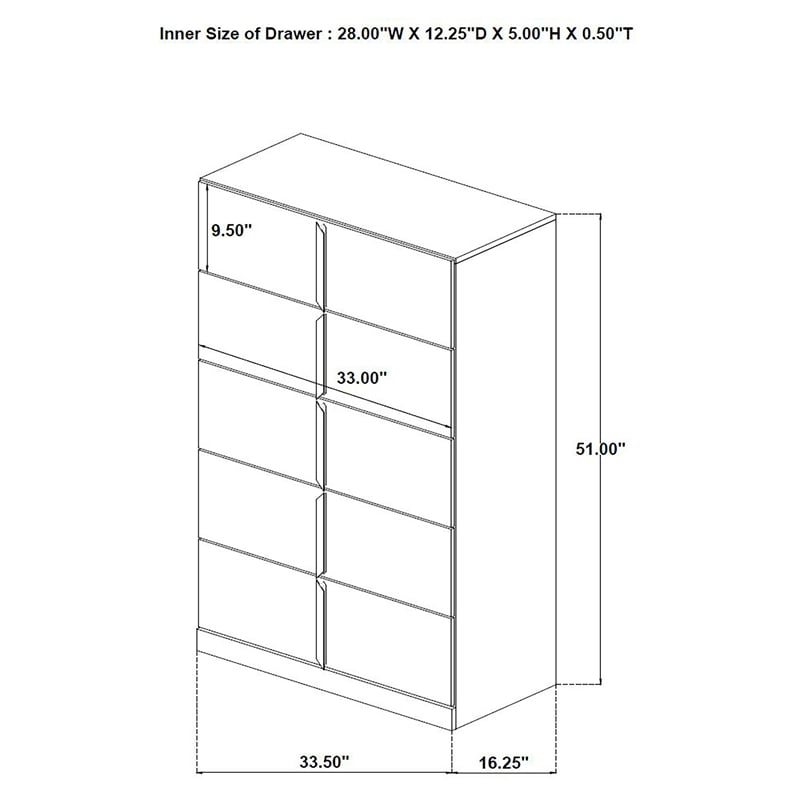 Coaster Ines 5-Piece Wood & Fabric Queen Bedroom Set in Gray/White