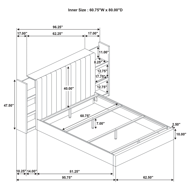 Coaster Arielle 4-Piece Wood Queen Bedroom Set in Light Oak Brown/Tan