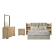 Coaster Arielle 4-Piece Wood Queen Bedroom Set in Light Oak Brown/Tan