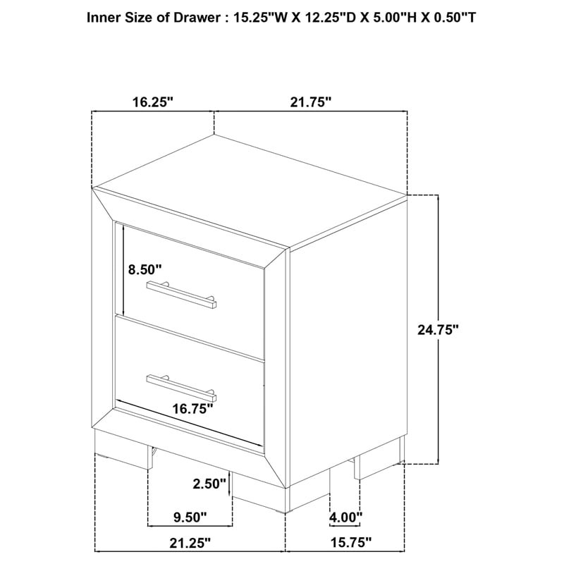 Coaster Arielle 5-Piece Wood Queen Bedroom Set in Light Oak Brown/Tan