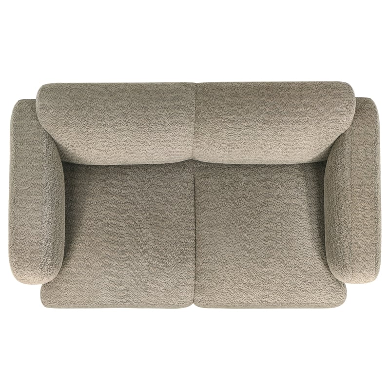 Coaster Dorset 2-Piece Contemporary Fabric Round Track Arm Sofa Set in Brown
