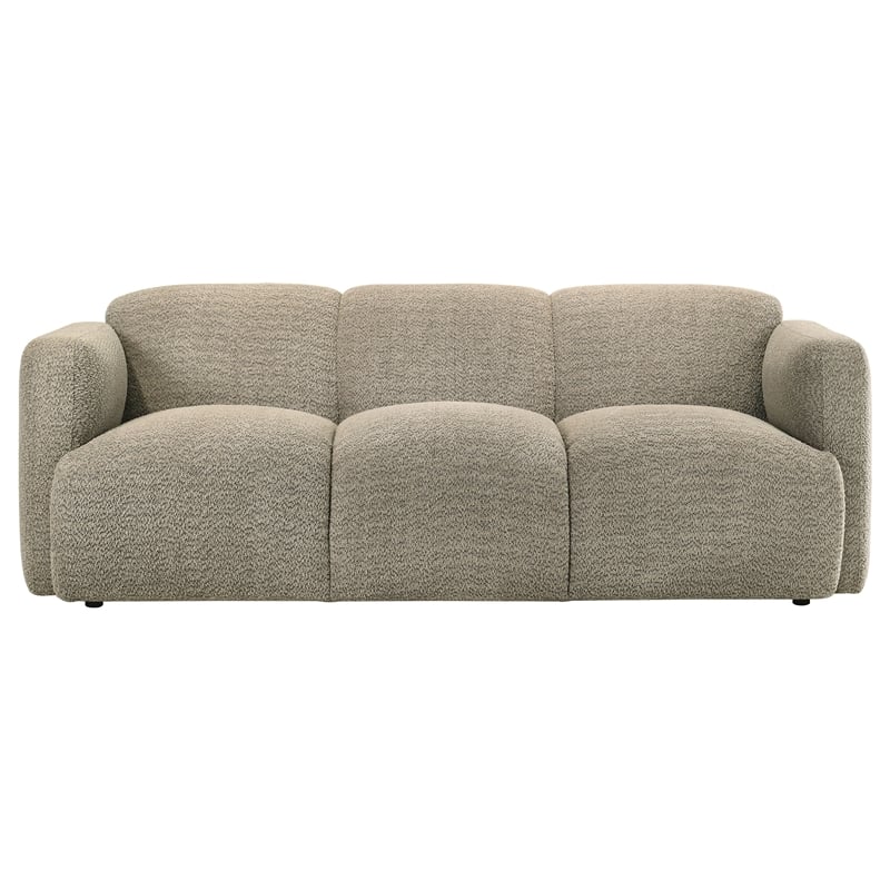 Coaster Dorset 3-Piece Contemporary Fabric Round Track Arm Sofa Set in Brown