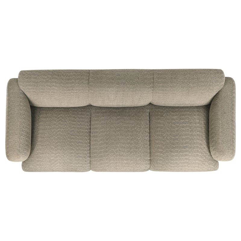 Coaster Dorset 3-Piece Contemporary Fabric Round Track Arm Sofa Set in Brown