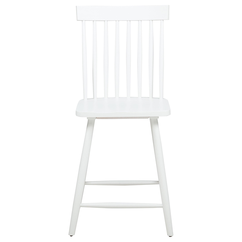 Coaster Andrews 5-Piece Round Wood Counter Dining Set in Light Ash Brown/White