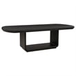 Coaster Leandro 5-Piece Rectangular Wood Dining Set in Burnished Black/Cream