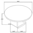 Coaster Leandro 5-Piece Round Wood Dining Set in Burnished Black/Cream