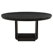 Coaster Leandro 5-Piece Round Wood Dining Set in Burnished Black/Cream