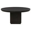 Coaster Leandro 5-Piece Round Wood Dining Set in Burnished Black/Cream