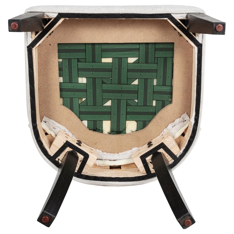 Coaster Leandro 5-Piece Round Wood Dining Set in Cream/Burnished Black