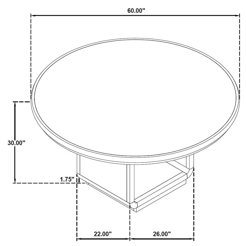 Coaster Leandro 5-Piece Round Wood Dining Set in Cream/Burnished Black
