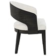 Coaster Leandro 7-Piece Round Wood Dining Set in Burnished Black/Cream