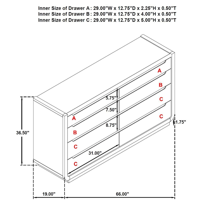 Coaster Leandro 4-Piece Wood Eastern King Bedroom Set in Burnished Black