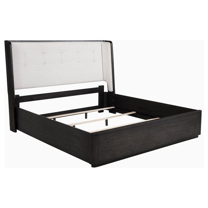 Coaster Leandro 4-Piece Wood Eastern King Bedroom Set in Burnished Black