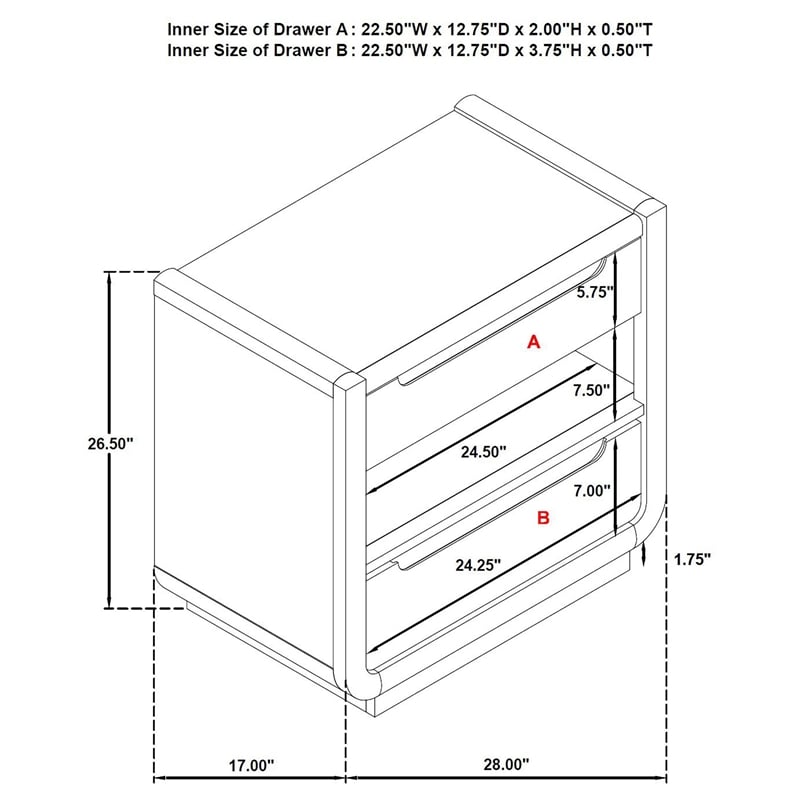 Coaster Leandro 5-Piece Wood Eastern King Bedroom Set in Burnished Black