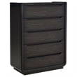 Coaster Leandro 5-Piece Wood Queen Bedroom Set in Burnished Black