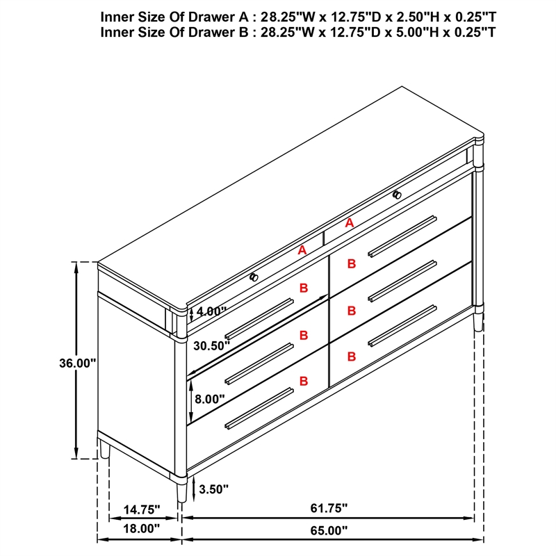Coaster Gracemont 4-Piece Contemporary Wood Eastern King Bedroom Set in White