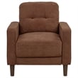 Coaster Bowen II 3-Piece Upholstered Fabric Track Arm Sofa Set in Rust Brown