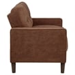 Coaster Bowen II 3-Piece Upholstered Fabric Track Arm Sofa Set in Rust Brown