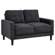 Coaster Bowen II 2-Piece Upholstered Fabric Track Arm Sofa Set in Steel Gray