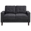Coaster Bowen II 2-Piece Upholstered Fabric Track Arm Sofa Set in Steel Gray