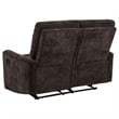 Coaster Navarro 3-Piece Upholstered Chenille Reclining Sofa Set in Dark Brown