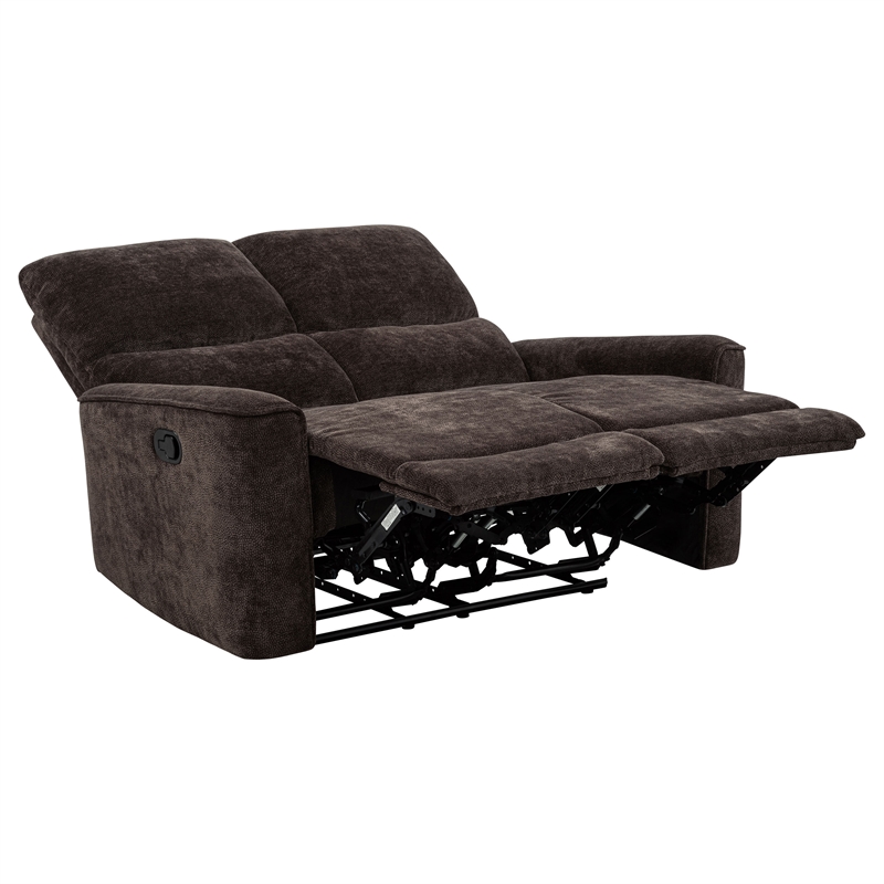 Coaster Navarro 2-Piece Upholstered Chenille Reclining Sofa Set in Dark Brown