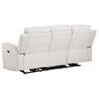 Coaster Kennett 2-Piece Chenille Power Reclining Sofa Set in Ivory White