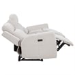 Coaster Kennett 2-Piece Chenille Power Reclining Sofa Set in Ivory White