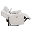 Coaster Kennett 2-Piece Chenille Power Reclining Sofa Set in Ivory White