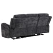 Coaster Kennett 2-Piece Chenille Power Reclining Sofa Set in Dark Gray