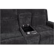 Coaster Kennett 2-Piece Chenille Power Reclining Sofa Set in Dark Gray