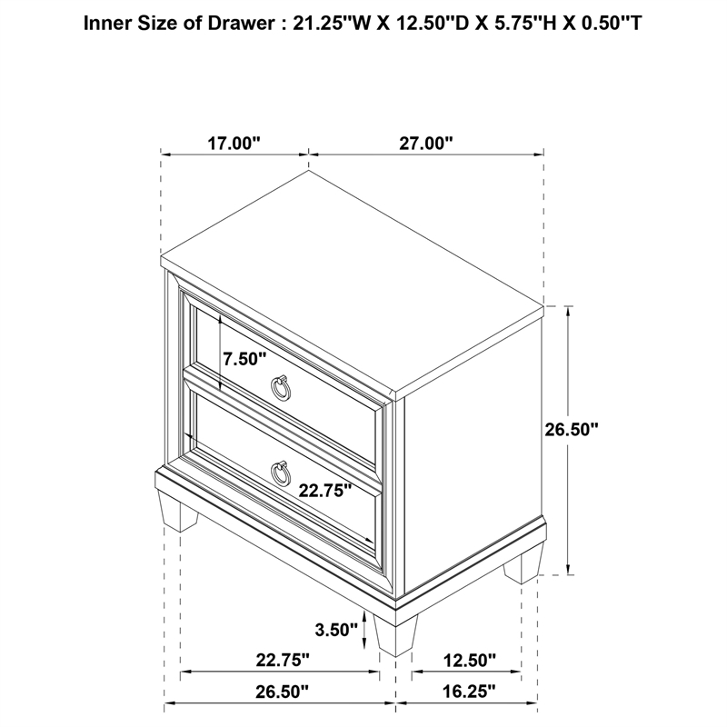 Coaster Pembroke 5-Piece Wood Queen Bedroom Set in Washed Oak Brown