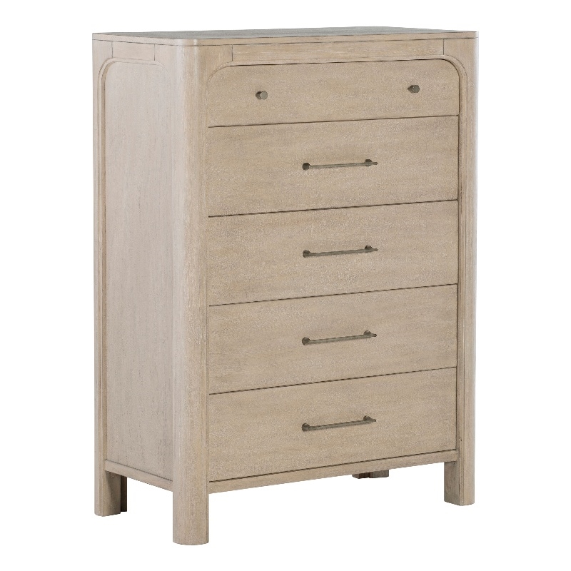 Coaster Solano 5-drawer Coastal Wood Bedroom Chest in Weathered Mango Brown