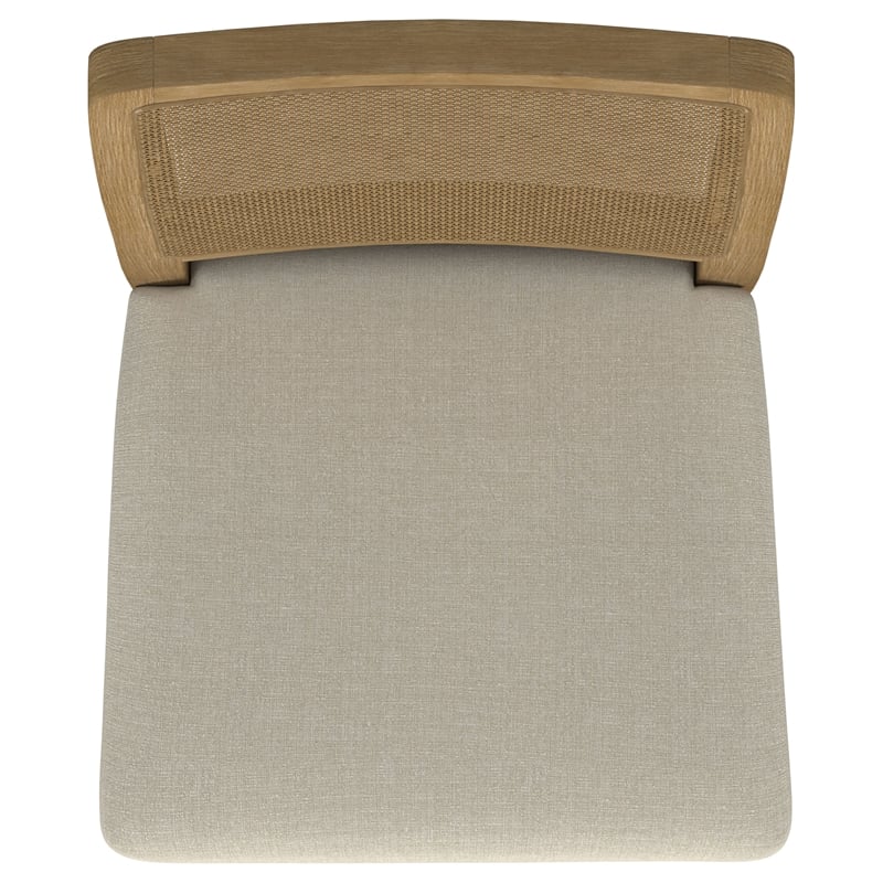 Coaster Arini 7-Piece Coastal Wood Dining Table Set in Sand Wash Brown/Cream