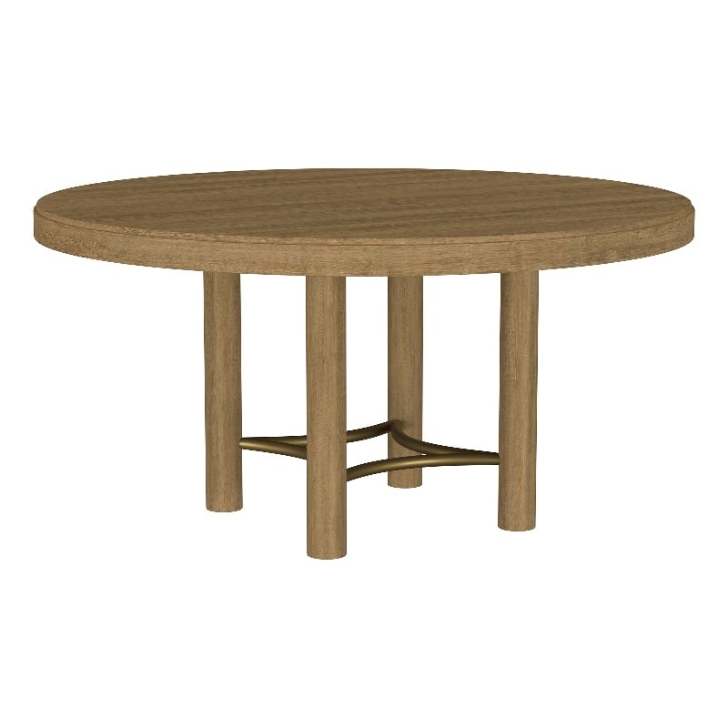 Coaster Arini 5-Piece Coastal Wood Dining Table Set in Sand Wash Brown/Black