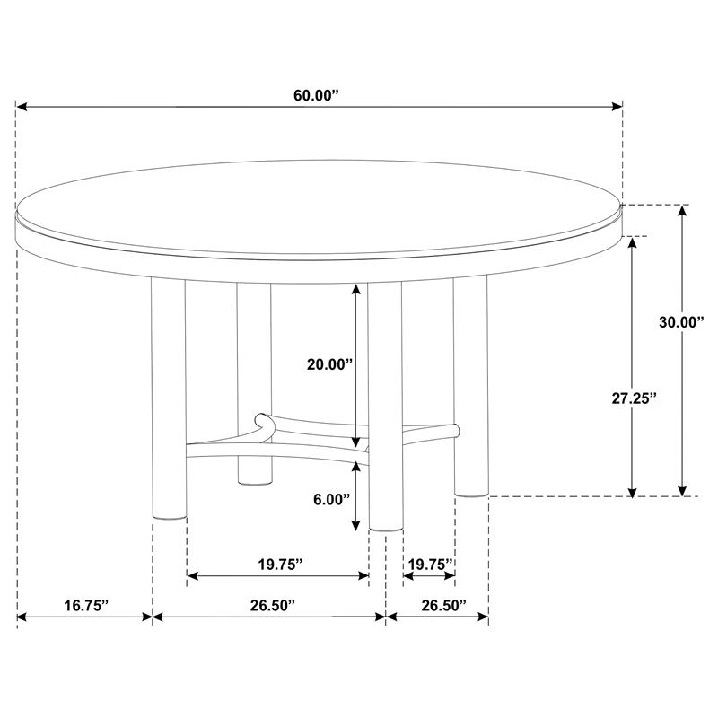 Coaster Arini 5-Piece Coastal Wood Dining Table Set in Sand Wash Brown/Cream