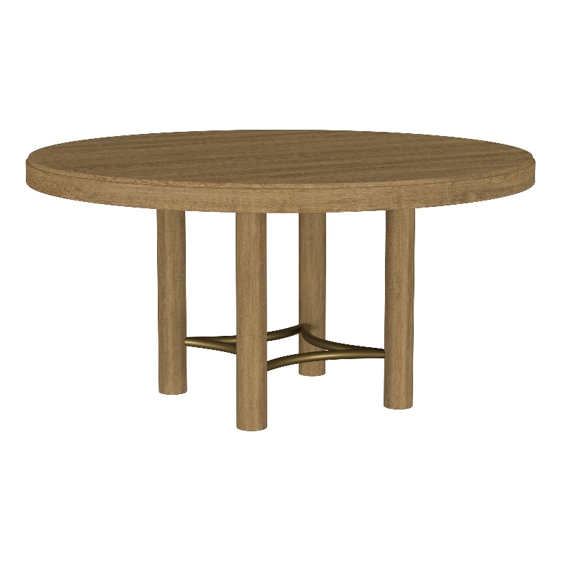 Coaster Arini 5-Piece Coastal Wood Dining Table Set in Sand Wash Brown/Cream