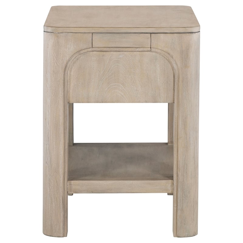 Coaster Solano 1-drawer Wood Nightstand Bedside Table in Weathered Mango Brown