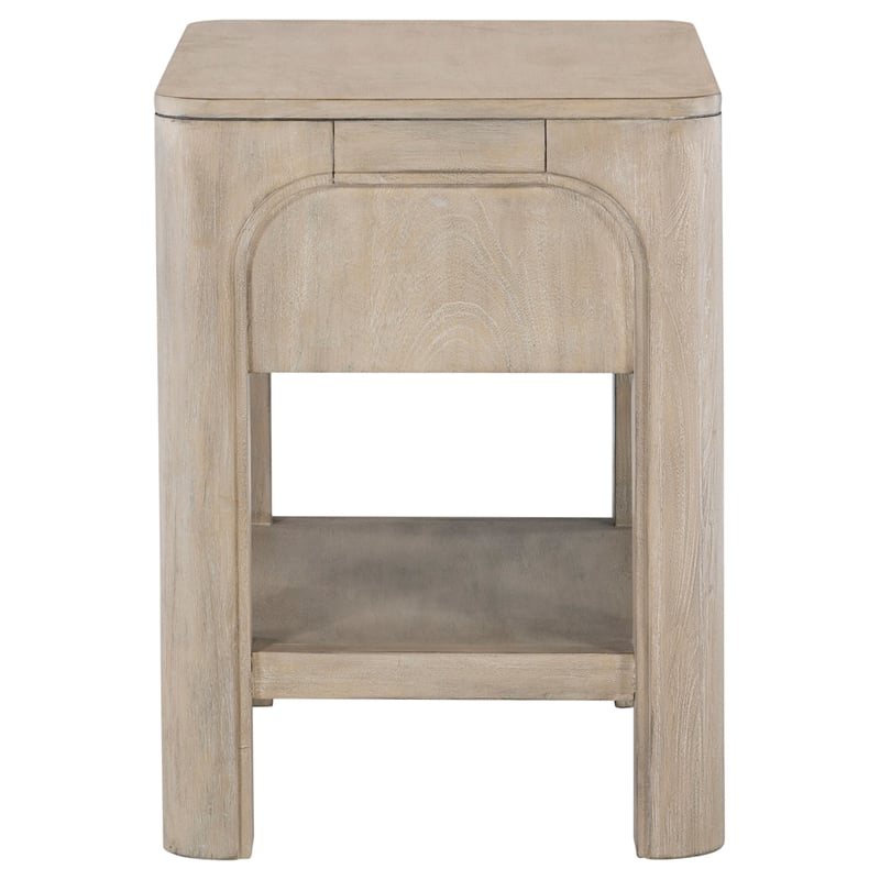 Coaster Solano 1-drawer Wood Nightstand Bedside Table in Weathered Mango Brown